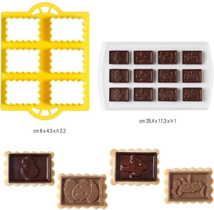 Immagine prodotto Decora Set di tagliabiscotti al cioccolato a forma di Pasqua + stampo a rilievo