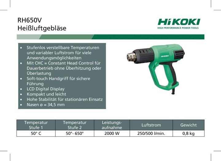 Produktbild Hikoki Heissluftgebläse 2000W