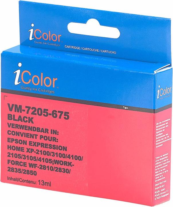 Actual product image IColor Ink cartridge for Epson printer (replaces C13T03A14010 / 603XL), black (FC)