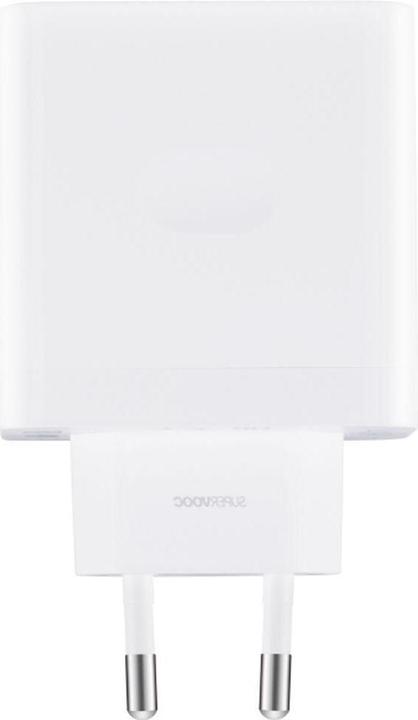Immagine prodotto OnePlus Adattatore SuperVooc a due porte da 120W + cavo (Tipo-C + Tipo-A) - Bianco (120 W)
