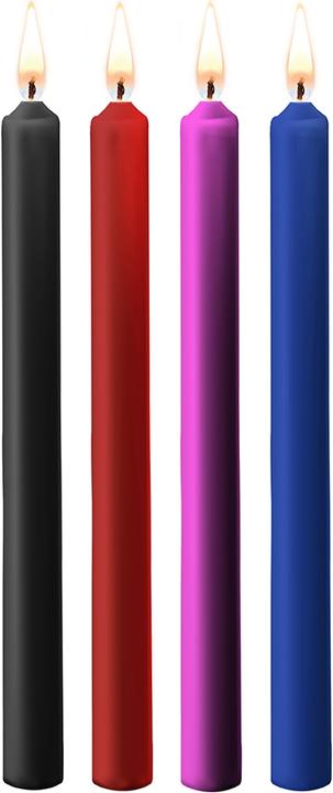 Actual product image Ouch! Teasing Wax Candles Large - Paraffin - 4-pack - Mixed Colors