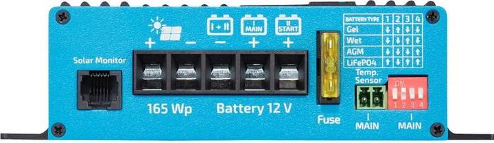 Actual product image Ective MPPT Solar charge controller DSC12 Solar controller 165WP 12A for 2 12V batteries PV