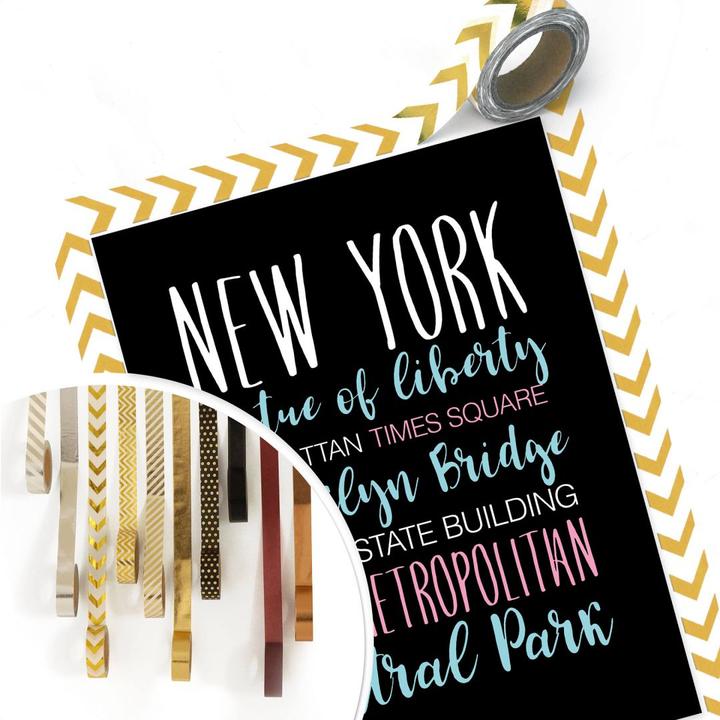 Actual product image Trenddeko New York words (120 x 150 cm)