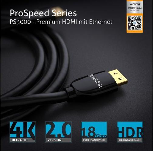 Image du produit Purelink HDMI (Typ A) — HDMI (Typ A) (3 m, HDMI)