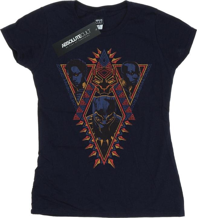 Black Panther Tribal Heads TShirt aus Baumwolle