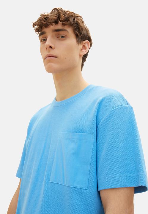 Image du produit Tom Tailor T-Shirt Kurzarmshirt structured mit Brusttasche (XL)
