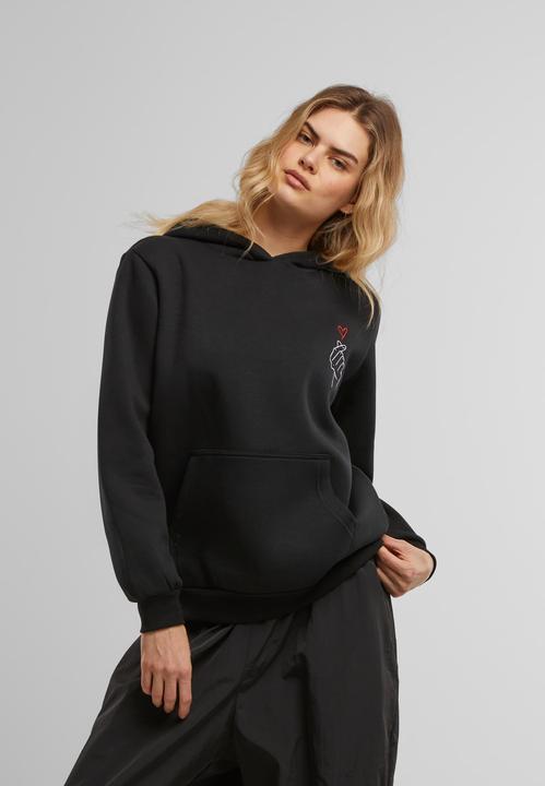 Actual product image Miss Tee K Heart EMB Fluffy Hoody - 188485 (XL)