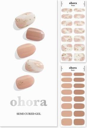 Actual product image Ohora Semi Cured Gel Nail Strips N Almond Blossom - Salon-Quality Long Lasting Easy to Apply & Remov (Almond Blossom)