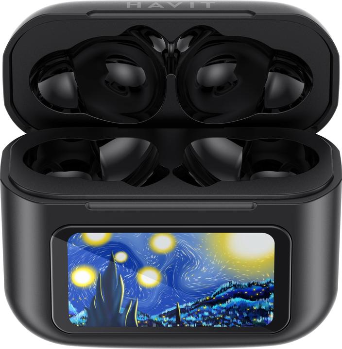 Image du produit Havit - Wireless Earbuds (TW956) - Bluetooth 5.4, with Microphone, TWS, ANC, Type-C, 500mAh - Black (5 h, Sans fil)