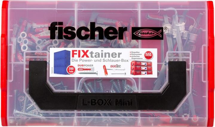 Actual product image Fischer 030189 SK SB card, contains SX 5 x 25 dowel, 20 x chipboard screw 4 x 30 (200 pcs.)