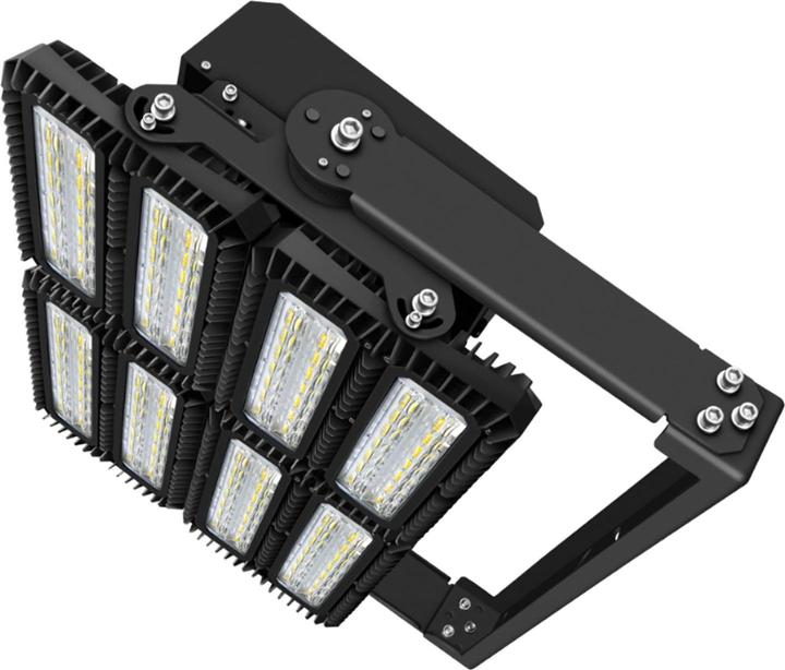 Actual product image Isoled LED floodlight 900W, 130x25° asymmetrical, variable, DALI dimmable, warm white, IP66 (IP66)