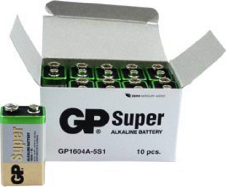 Produktbild GP Batteries 9 V Batterie Super Alkaline Batterien 9V, 10er (10 Stk., 9V Block)