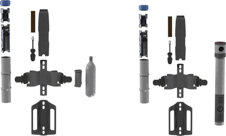 Actual product image Crankbrothers S.O.S. BC18 Side Entry bottle cage + multitool, black
