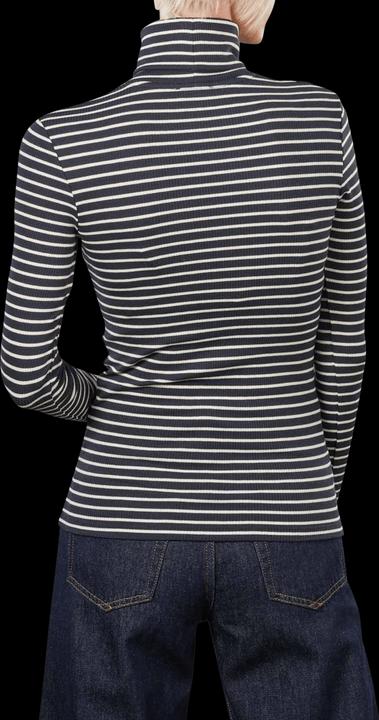 Actual product image Marc O'Polo Long Sleeve T-Shirt Turtle Neck Multi/Deep Blue (XS)