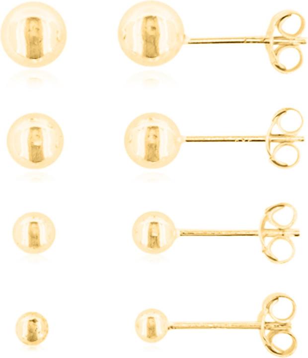 Image du produit Leyda boucles d'oreilles à tige en forme de boule (Argent 925 1 micron Doré jaune 18K)