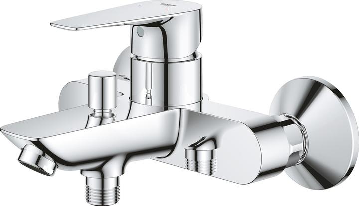 Produktbild Grohe StartEdge Wannenarmatur, mit Metallhebel, Temperaturbegrenzer, energiesparend, chrom