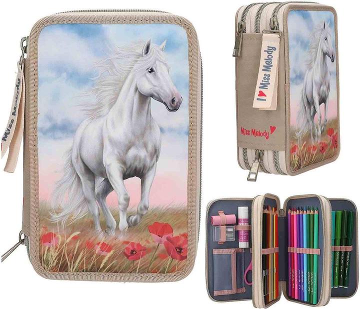 Produktbild Depesche Miss Melody 3-Fach Federtasche Poppy Sand