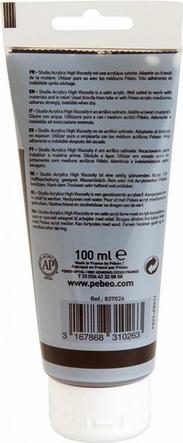 Produktbild Pebeo Studio Acrylics Feine Acrylfarben (Marsschwarz, 100 ml)