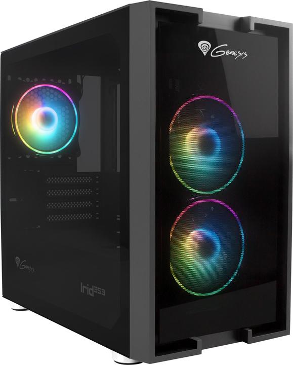 Productafbeelding Natec GENESIS Irid 353 ARGB - Micro Tower - PC - Acrylonitril Butadieen Styreen (ABS) - S (ATX, Mini-ATX)