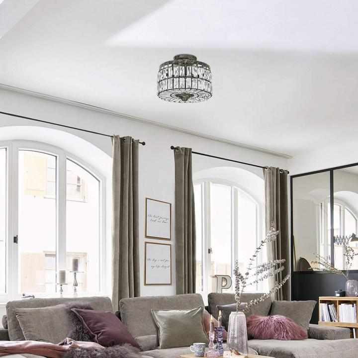 Image du produit Loberon Plafonnier Hutton brun antique/clair (E14)