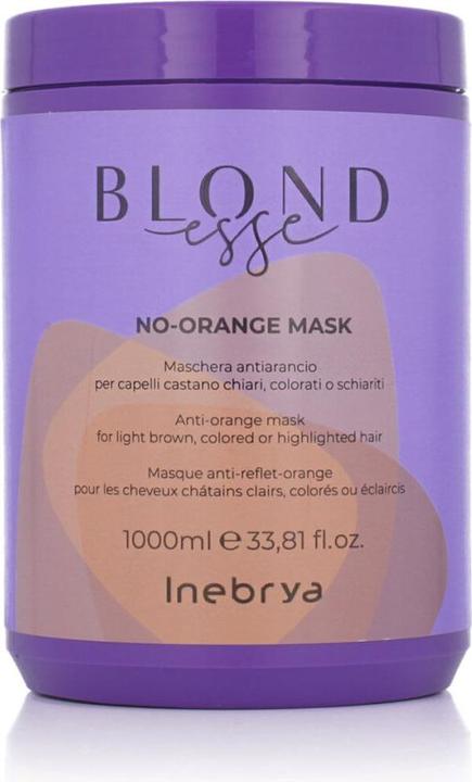Actual product image Inebrya Blondesse No-Orange Mask maska do włosów jasnobrązowych farbowanych i rozjaśnianych 1000ml (W) (1000 ml)