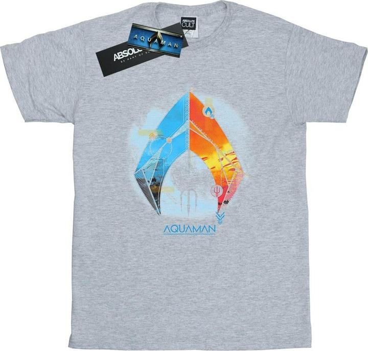 Aquaman Tropical Logo Baumwolle Boyfriend TShirt (L)