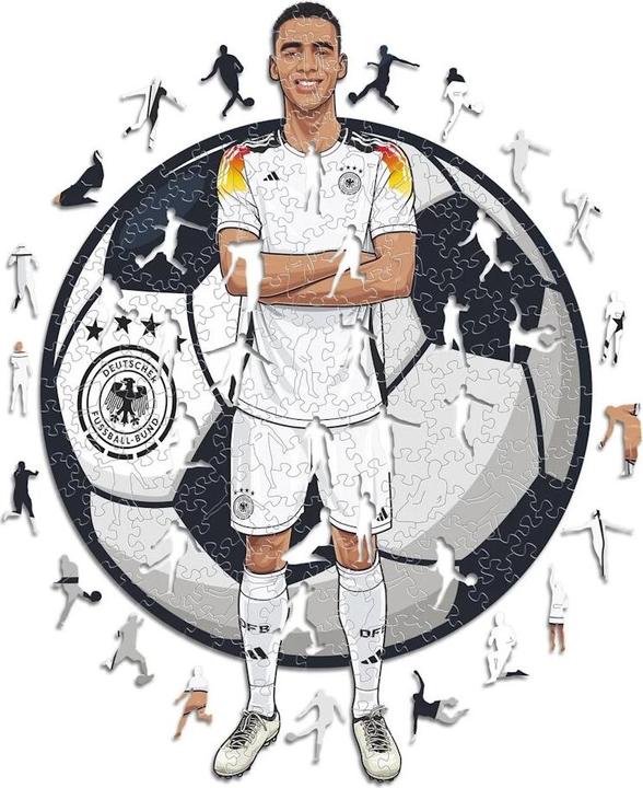 Actual product image Iconic Jamal Musiala - German Nationl Team - Wooden Puzzle Size M (270 pieces) (270 pieces)