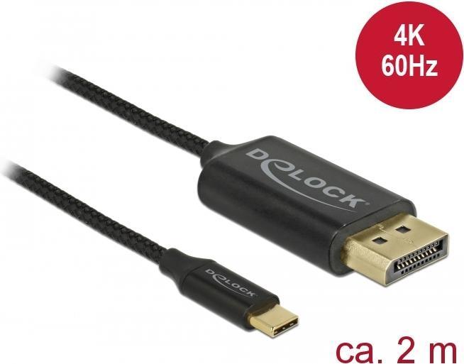 Image du produit Delock DisplayPort — USB Typ C (2 m, USB Type C, DisplayPort)