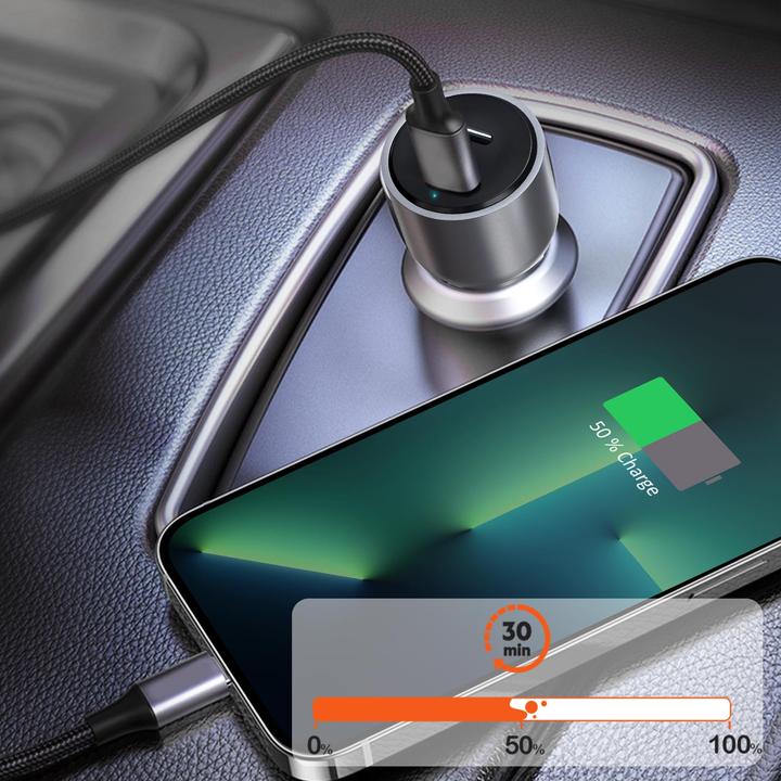 Actual product image Satechi USB-C PD Dual Car Charger 40W