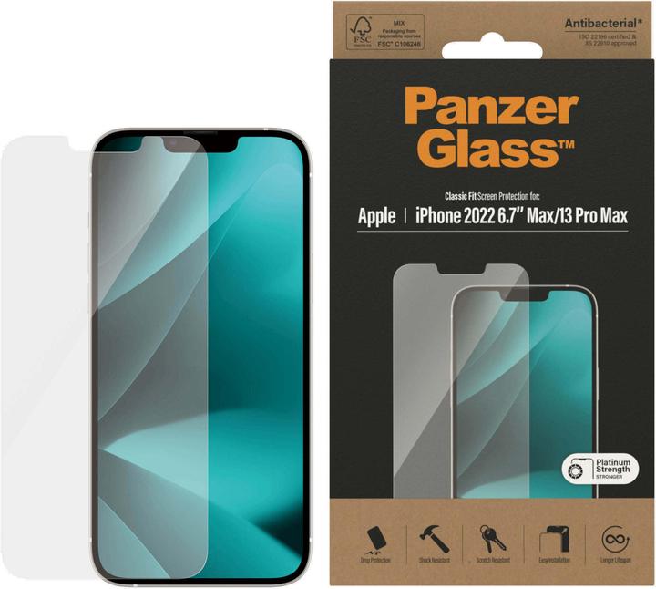 Immagine prodotto PanzerGlass Classic Fit (1 Pezzo/i, Apple iPhone 14 Plus, Apple iPhone 13 Pro Max)