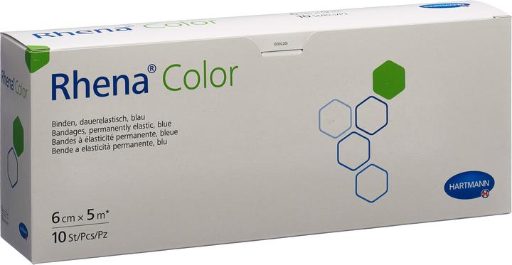 Rhena Color Elastische Binden 6cmx5m blau offen