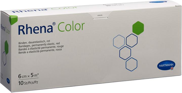 Produktbild Rhena Color Elastische Binden 6cmx5m rot offen