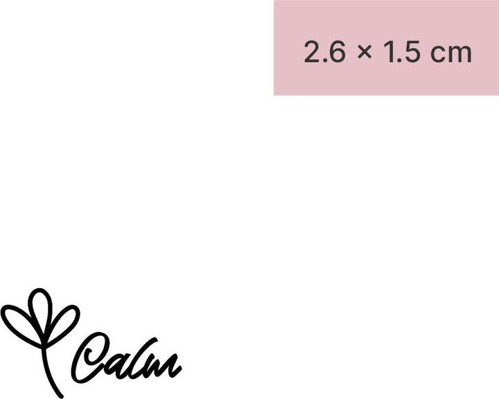 Actual product image minink Temporary tattoo - Calm
