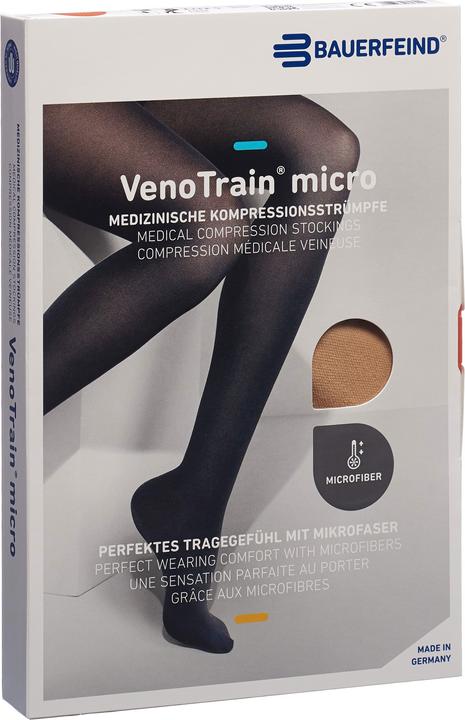 Produktbild Veno Train MICRO AG KKL2 M normal/long offene Fussspitze creme Haftband Spitze normal