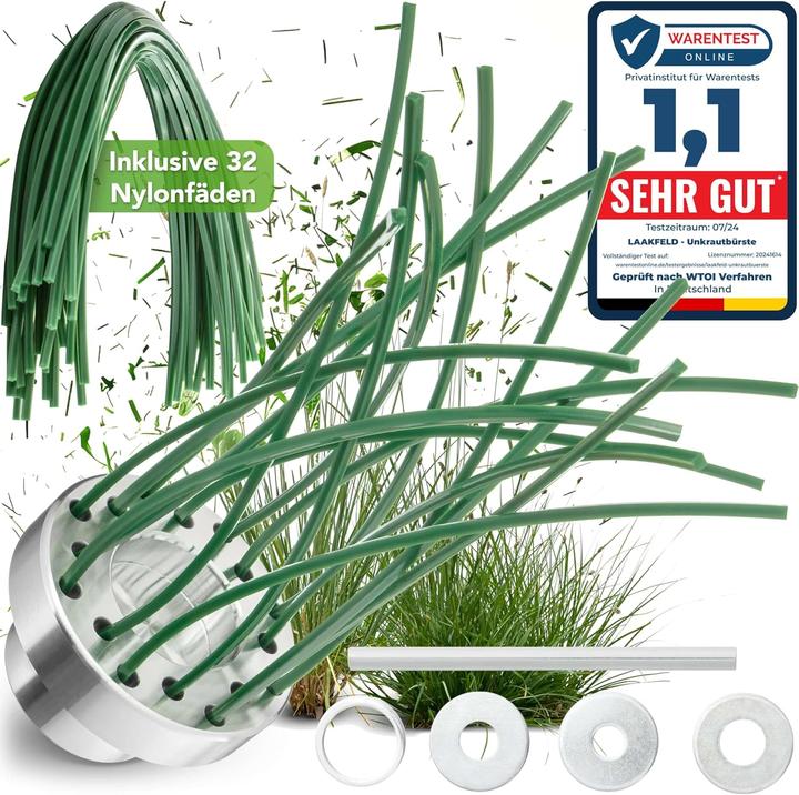 Produktbild Laakfeld Unkrautbürste für Freischneider & Motorsense (Rasentrimmer, Gartenmaschinen Aufsatz)