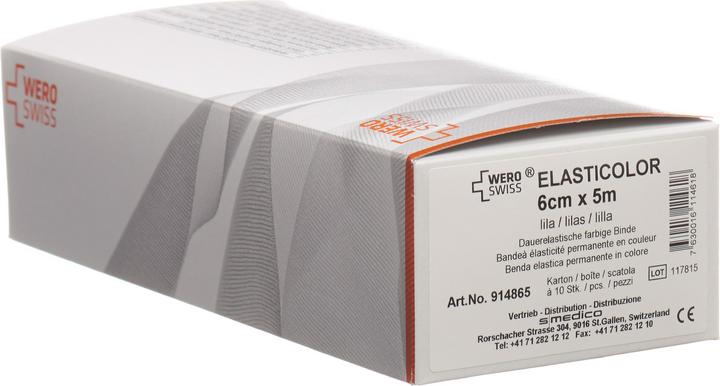 Produktbild Wero Swiss Elasticolor Elastische Binde 5mx6cm lila