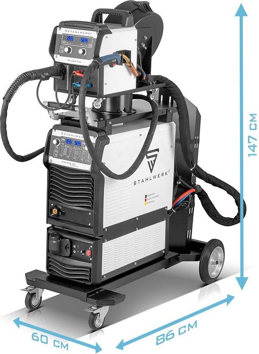 Produktbild Stahlwerk Industrie-Schweissgerät MIG MAG 500 DP IGBT Inverter mit 500 Ampere