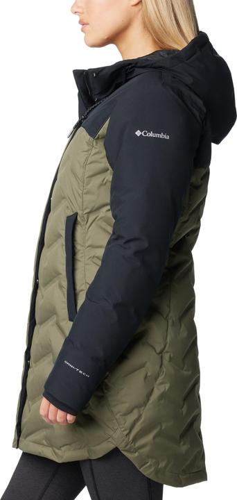 Immagine prodotto Columbia Chaqueta impermeable de plumón y largo medio con capucha Mountain Croo™ III para mujer (XL)