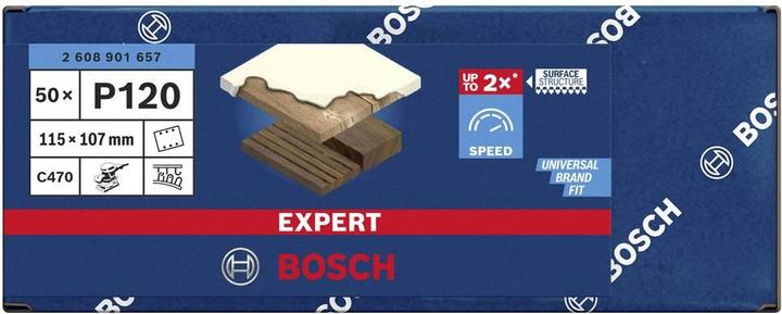 Produktbild Bosch Professional Zubehör EXPERT C470 Schleifpapier, 115 x 107 mm, G 120, 50 Stück (G120)