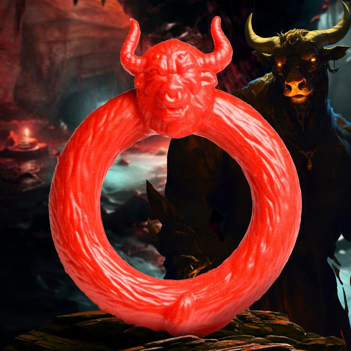 Actual product image Frisky Beast Mode - Silicone Cock Ring - Red (2.30 cm)