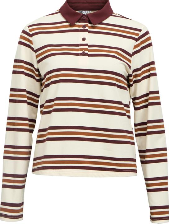 Object Gestreiftes Langarm-Poloshirt