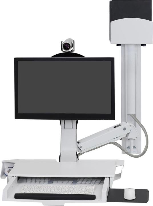 Actual product image Ergotron Sit-Stand Combo Shelf System - Mounting Kit (Handle, Articulating Arm, CPU Ha (Wall, 24.02")