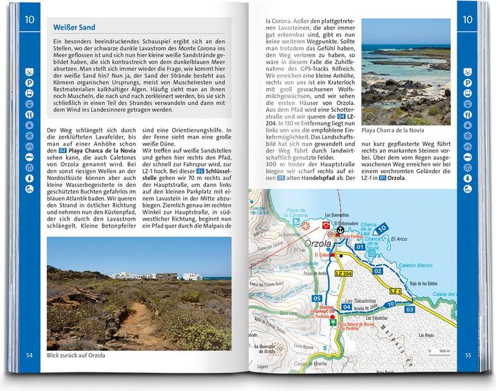 Image du produit Guide de randonnée Lanzarote, 50 circuits avec carte supplémentaire
