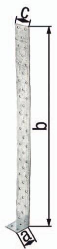 Actual product image Alberts Flat steel anchor for setting in concrete 200 x 40 x 40 mm, sendzimir galvanised (10 pcs.)