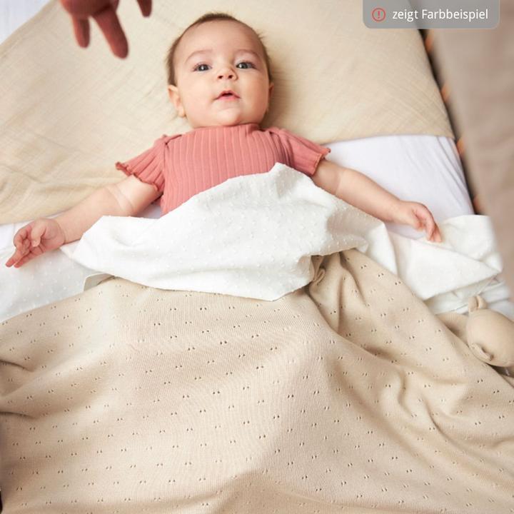 Immagine prodotto Meyco Coperta Baby Ajour - bambù - bianco sporco - 75x100cm (75 x 100 cm)