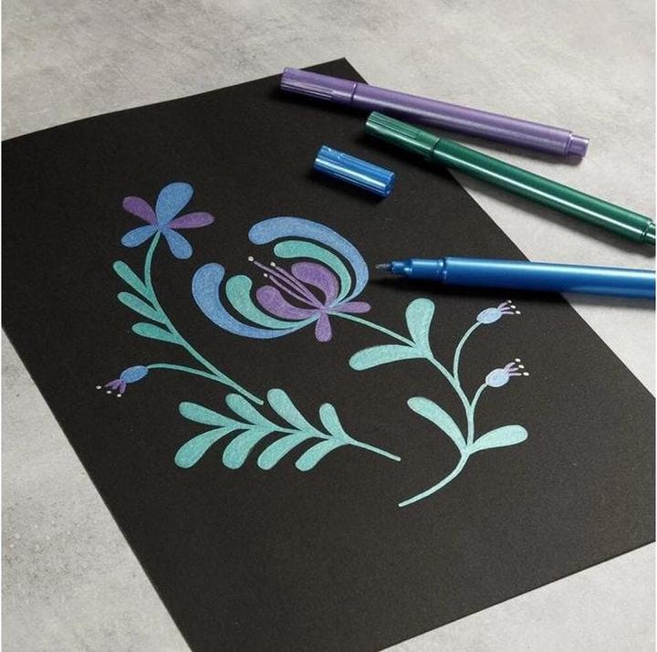 Image du produit Creativ Company Feutre de coloriage métallique 6 pièces (Couleurs métalliques, 6 x)