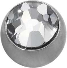Bijouteria 1.2mm Piercing-Kugel (Kristall, Edelstahl)