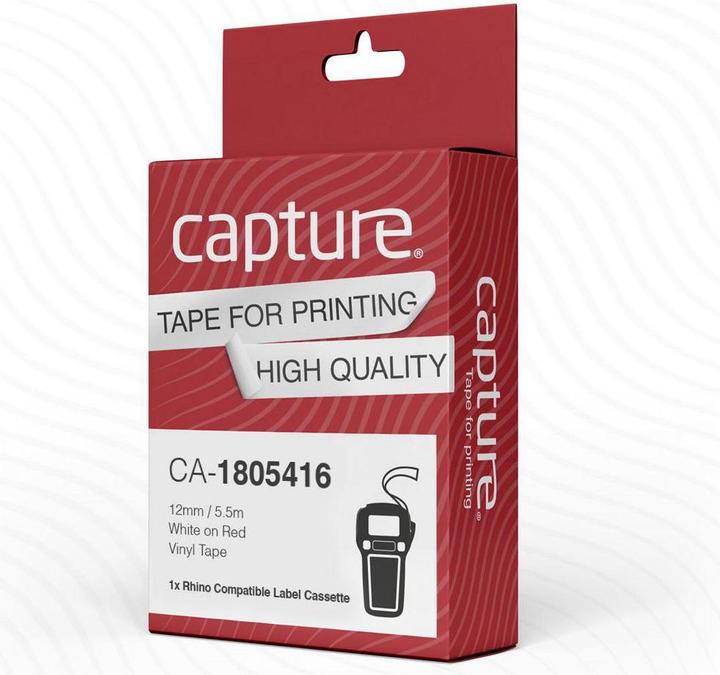 Produktbild Capture 12mm x 5.5m White on Red