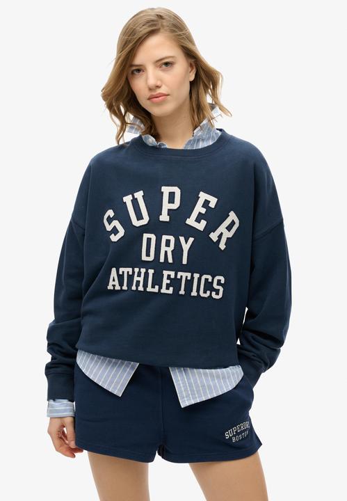 Actual product image Superdry Ath Ess Relaxed Applique Crew (8)
