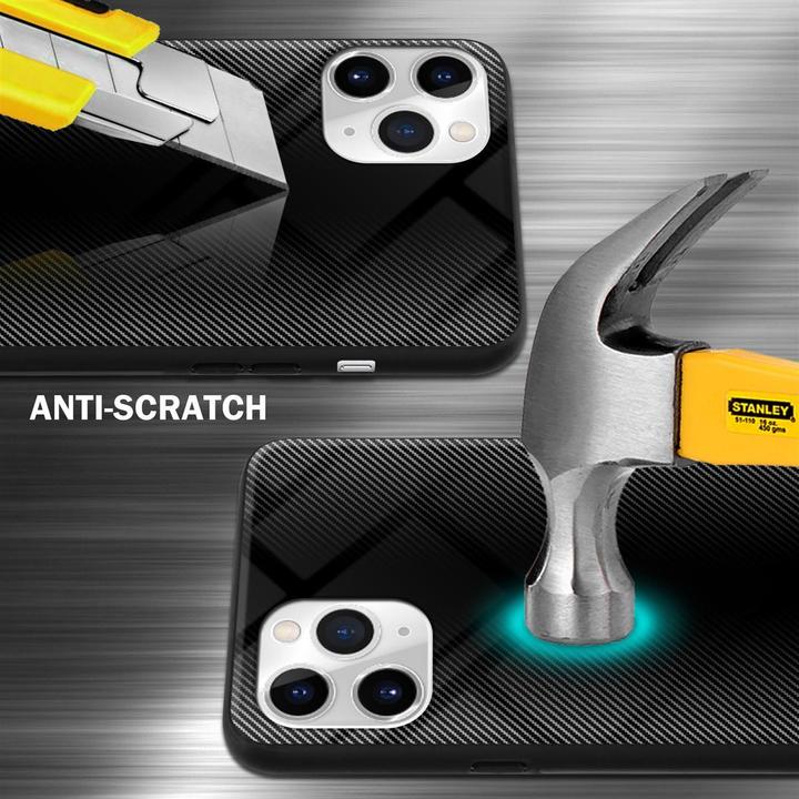 Productafbeelding Cadorabo TPU gestreepte glasplaat (Apple iPhone 11 Pro)